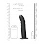 fallo cavo anale vaginale dildo indossabile Textured Curved Hollow Strap-on - 8'' / 20 cm - Black