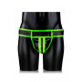 Sospensorio uomo perizoma intimo Striped Jock Strap - GitD - Neon Green/Black