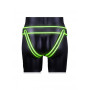 Sospensorio uomo perizoma intimo Striped Jock Strap - GitD - Neon Green/Black