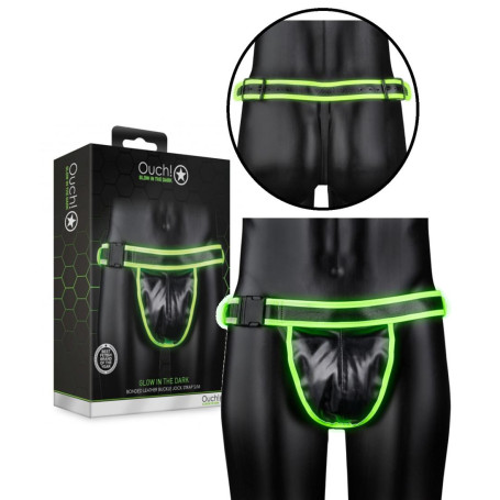 Perizoma intimo sexy sospensorio uomo Buckle Jock Strap - GitD - Neon Green/Black