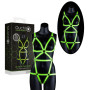 Body bondage sexy imbracatura sadomaso Harness - GitD - Neon Green/Black