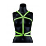 Pettorina sadomaso sexy imbracatura bondage Harness - Glow in the Dark - Neon Green/Black