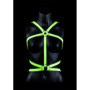 Pettorina sadomaso sexy imbracatura bondage Harness - Glow in the Dark - Neon Green/Black