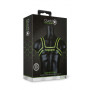 Imbragatura uomo bondage sexy pettorina sadomaso fosforescente Chest Bulldog Harness - GitD - Neon Green/Black