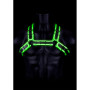 Pettorina sadomaso imbracatura bondage sexy Buckle Bulldog Harness - GitD - Neon Green/Black