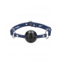 Morso sadomaso sexy Ball Gag With Roughend Denim Straps Blue