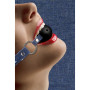 Morso sadomaso sexy Ball Gag With Roughend Denim Straps Blue