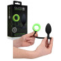Plug anale in silicone con anello fallico Butt with Cock Ring GitD Neon Green/Black