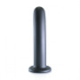 Dildo vaginale in silicone con ventosa Smooth G-Spot Dildo 7'' / 17 cm Gun Metal