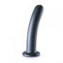 Dildo vaginale in silicone con ventosa Smooth G-Spot Dildo 7'' / 17 cm Gun Metal