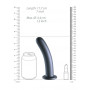 Dildo vaginale in silicone con ventosa Smooth G-Spot Dildo 7'' / 17 cm Gun Metal
