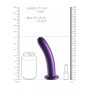 Dildo vaginale con ventosa per punto g Smooth G-Spot Dildo 7'' / 17 cm Purple