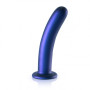 Dildo vaginale per punto g con ventosa Smooth G-Spot Dildo 7'' / 17 cm Metallic Blue