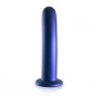 Dildo vaginale per punto g con ventosa Smooth G-Spot Dildo 7'' / 17 cm Metallic Blue