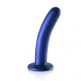 Dildo vaginale per punto g con ventosa Smooth G-Spot Dildo 6'' / 14,5 cm Metallic Blue