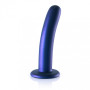 Dildo vaginale per punto g con ventosa Smooth G-Spot Dildo 6'' / 14,5 cm Metallic Blue