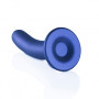 Dildo vaginale per punto g con ventosa Smooth G-Spot Dildo 6'' / 14,5 cm Metallic Blue