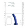 Dildo vaginale per punto g con ventosa Smooth G-Spot Dildo 6'' / 14,5 cm Metallic Blue