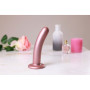 Dildo vaginale per punto g con ventosa Smooth G-Spot Dildo 6'' / 14,5 cm Rose Gold