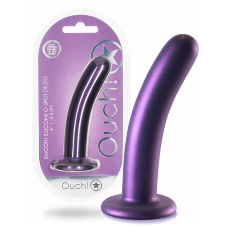 Dildo vaginale con ventosa Smooth G-Spot Dildo 6'' / 14,5 cm Metallic Purple