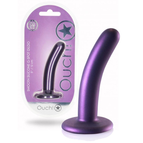 Dildo liscio vaginale con ventosa Smooth G-Spot Dildo 5'' / 12 cm Metallic Purple