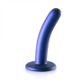 Dildo liscio con ventosa in silicone Smooth G-Spot Dildo 5'' / 12 cm Metallic Blue