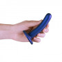 Dildo liscio con ventosa in silicone Smooth G-Spot Dildo 5'' / 12 cm Metallic Blue