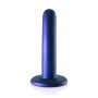 Dildo liscio con ventosa in silicone Smooth G-Spot Dildo 5'' / 12 cm Metallic Blue