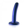 Dildo liscio con ventosa in silicone Smooth G-Spot Dildo 5'' / 12 cm Metallic Blue