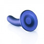 Dildo liscio con ventosa in silicone Smooth G-Spot Dildo 5'' / 12 cm Metallic Blue