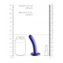 Dildo liscio con ventosa in silicone Smooth G-Spot Dildo 5'' / 12 cm Metallic Blue