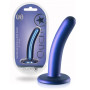 Dildo liscio con ventosa in silicone Smooth G-Spot Dildo 5'' / 12 cm Metallic Blue