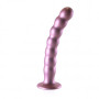 Dildo vaginale a sfere in silicone con ventosa Beaded G-Spot Dildo 8'' / 20,5 cm Rose Gold