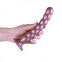 Dildo vaginale a sfere in silicone con ventosa Beaded G-Spot Dildo 8'' / 20,5 cm Rose Gold