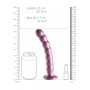 Dildo vaginale a sfere in silicone con ventosa Beaded G-Spot Dildo 8'' / 20,5 cm Rose Gold