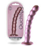 Dildo vaginale a sfere in silicone con ventosa Beaded G-Spot Dildo 8'' / 20,5 cm Rose Gold