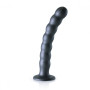 Dildo vaginale in silicone a sfere Beaded G-Spot Dildo 8'' / 20,5 cm Gun Metal