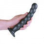 Dildo vaginale in silicone a sfere Beaded G-Spot Dildo 8'' / 20,5 cm Gun Metal