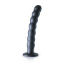 Dildo vaginale in silicone a sfere Beaded G-Spot Dildo 8'' / 20,5 cm Gun Metal