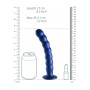 Dildo vaginale a sfere in silicone con ventosa Beaded G-Spot Dildo 8'' / 20,5 cm Metallic Blue