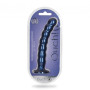 Dildo vaginale a sfere in silicone con ventosa Beaded G-Spot Dildo 8'' / 20,5 cm Metallic Blue