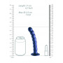 Dildo vaginale a sfere in silicone con ventosa Beaded G-Spot Dildo 6,5'' / 16,5 cm Metallic Blue