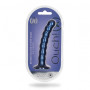 Dildo vaginale a sfere in silicone con ventosa Beaded G-Spot Dildo 6,5'' / 16,5 cm Metallic Blue