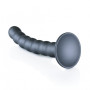 Dildo vaginale in silicone a sfere Beaded G-Spot Dildo 6,5'' / 16,5 cm Gun Metal