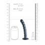 Dildo vaginale in silicone a sfere Beaded G-Spot Dildo 6,5'' / 16,5 cm Gun Metal