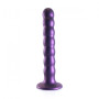 Dildo vaginale a sfere per punto G Beaded G-Spot Dildo 6,5'' / 16,5 cm Metallic Purple