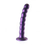 Dildo vaginale a sfere per punto G Beaded G-Spot Dildo 6,5'' / 16,5 cm Metallic Purple