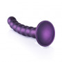 Dildo vaginale a sfere per punto G Beaded G-Spot Dildo 6,5'' / 16,5 cm Metallic Purple