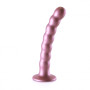 Dildo vaginale in silicone a sfere con ventosa Beaded G-Spot Dildo 6,5'' / 16,5 cm Rose Gold