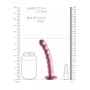 Dildo vaginale in silicone a sfere con ventosa Beaded G-Spot Dildo 6,5'' / 16,5 cm Rose Gold